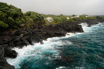 Sao Jao traditional village on Azores, Pico island, Portugal © Geza Farkas
