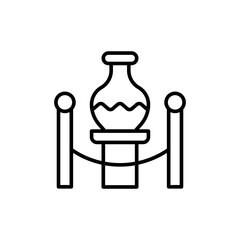 Ancient jar outline icons, minimalist vector illustration ,simple transparent graphic element .Isolated on white background