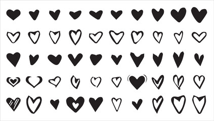 Love heart vector set. love icon valentin days love. illustration set EPS10