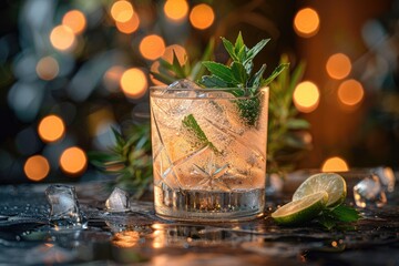 Classic refreshing gin and tonic