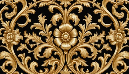 pattern with gold ornament