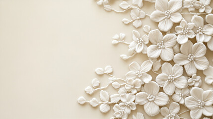 Flower Embroidery Background Wallpaper