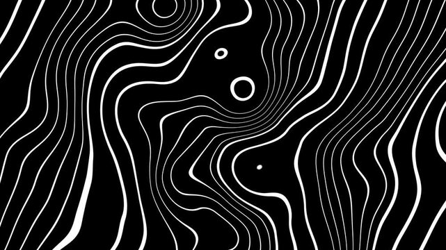 The background full of animated waves, After effect