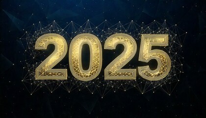 Happy new year 2025 beautiful abstract design banner