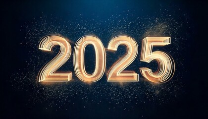 Happy new year 2025 beautiful abstract design banner