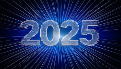 Happy new year 2025 beautiful abstract design banner