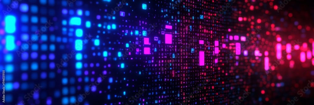 Poster data flow in motion high-speed data transfer and future digital transformation visualized