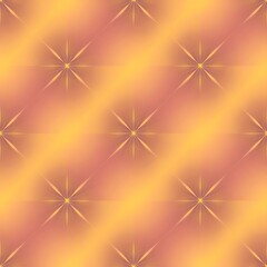 Golden Radiance: Seamless Pattern of Subtle Stars 