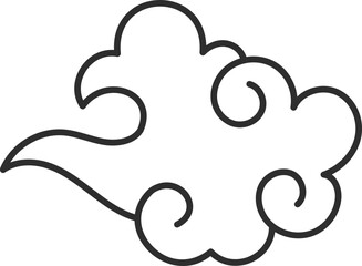 Obraz premium cloud outline chinese new year ornamental celebration vector