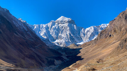 The Brahma Parvat, the mountain dedicated to the Hindu God of Creation,Lord Brahma, Uttarakhand, India.