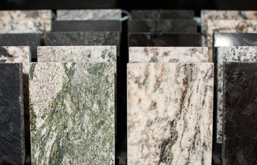 Muestras de mármol y granito