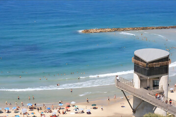 View of the beach in Netanya, Israel