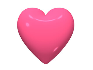 3D pink heart 