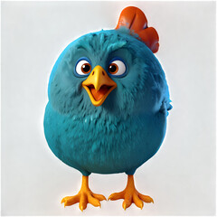 3d render chicken and egg