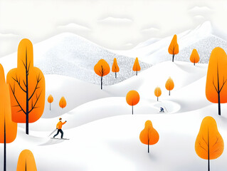 Winter Landscape Illustration