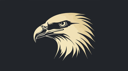 Fototapeta premium Majestic Eagle Head Silhouette Vector Illustration