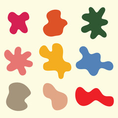 Vibrant Abstract Shapes Vector in a Playful Color Palette