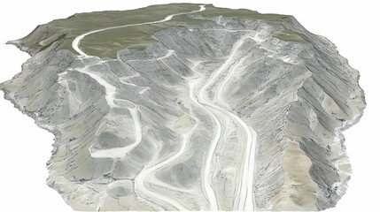 3D Model of a Quarry Landscape