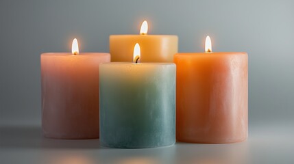 The following images with white gray background create images of handmade products for expoxy, candles, crocheters, potters and other market purposes. All candles are lit
