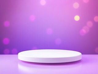 Minimalist White Podium on Gradient Background for Contemporary Product Display