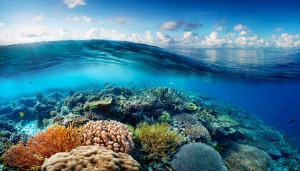 Fototapeta premium Colorful Tropical Fish in a Vibrant Coral Reef Ecosystem