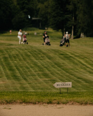 people on a golf course