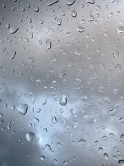 Close-up of raindrops on a window
