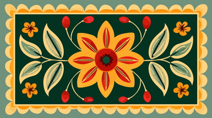 Beautiful Adey Abeba Ethiopian Flower Flat Vector Illustration