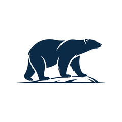 Fototapeta premium polar bear silhouette vector logo design