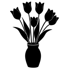 tulips in vase