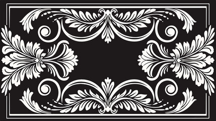 Ancient Roman Ornament Black White Vector Illustration
