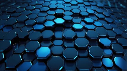 Obraz premium Abstract blue technology hexagonal background