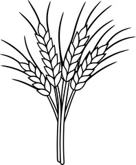 Wheat Ears Sheaf Vector Illustration