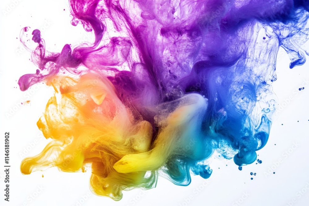 Aufkleber This image displays a captivating blend of vibrant swirling colors merging in a dynamic and abstract pattern, showcasing a kaleidoscope of hues and movement.