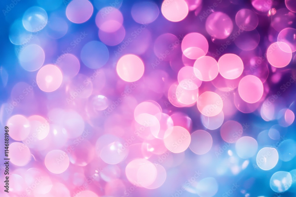 Poster this dreamy abstract scene features pink and blue soft focus lights, creating a sense of wonder and 