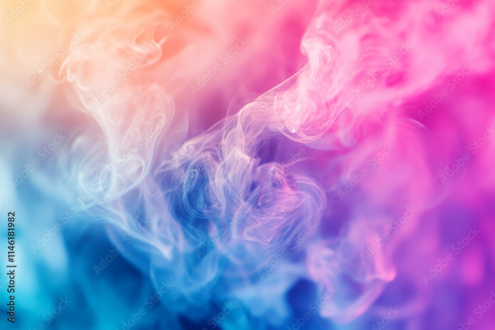 Poster This vibrant image features colorful swirling smoke with an ethereal light touch, creating an abstract composition full of motion, depth, and mystical charm.
