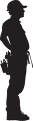 silhouette of a worker	
