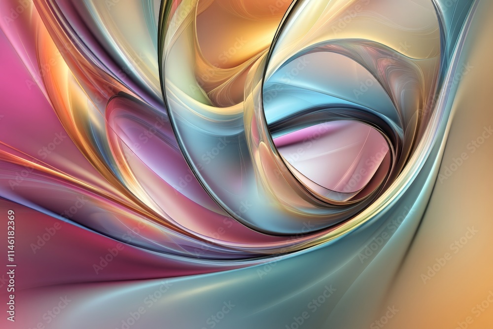 Aufkleber This image features a dynamic swirl of colors blending seamlessly in a mesmerizing abstract pattern with smooth and flowing lines creating a captivating visual effect.