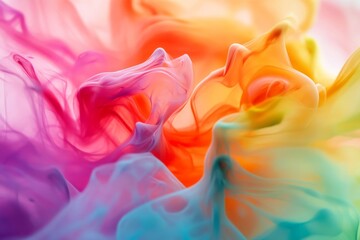 Fluid and ethereal colors merge in a dreamlike abstract composition, creating a seamless blend of hues that evoke a sense of tranquility and imagination.