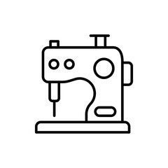 Sewing machine outline icons, minimalist vector illustration ,simple transparent graphic element .Isolated on white background