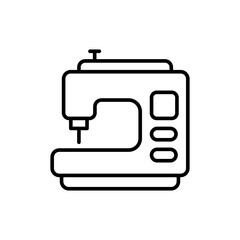 Sewing machine outline icons, minimalist vector illustration ,simple transparent graphic element .Isolated on white background