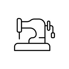 Sewing machine outline icons, minimalist vector illustration ,simple transparent graphic element .Isolated on white background