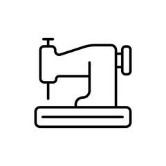 Sewing machine outline icons, minimalist vector illustration ,simple transparent graphic element .Isolated on white background