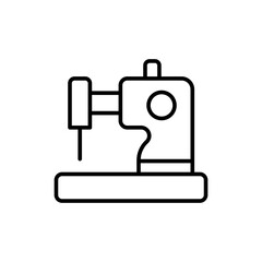 Sewing machine outline icons, minimalist vector illustration ,simple transparent graphic element .Isolated on white background