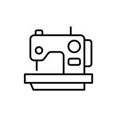 Sewing machine outline icons, minimalist vector illustration ,simple transparent graphic element .Isolated on white background