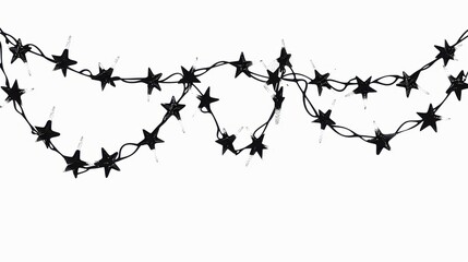 Christmas garlands on white background