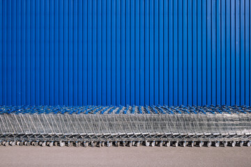 row of shopping carts
