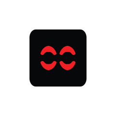 Vr glasses icon. Simple style vr glasses poster background symbol. Vr glasses brand logo design element. Vr glasses t-shirt printing. Vector for sticker.