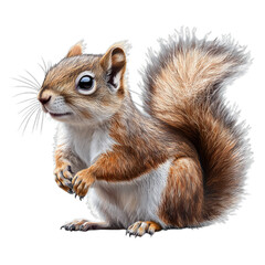 A squirrel on a transparent background.