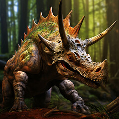 Chasmosaurus  Dinosaur realistic Photo Images Real details skin texture